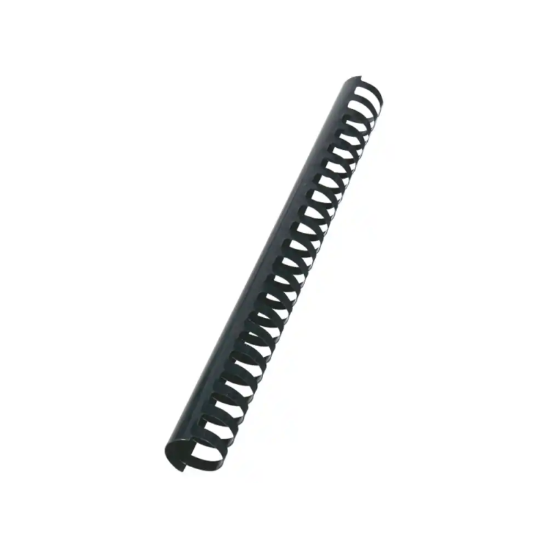 Canutillo gbc 28 mm plastico negro caja de 50 unidades