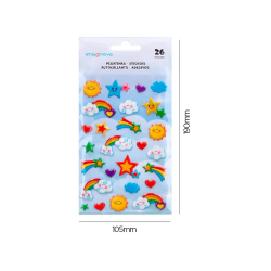 Pegatinas imaginovo arcoiris magic dreams con relieve 190x105 mm en blister
