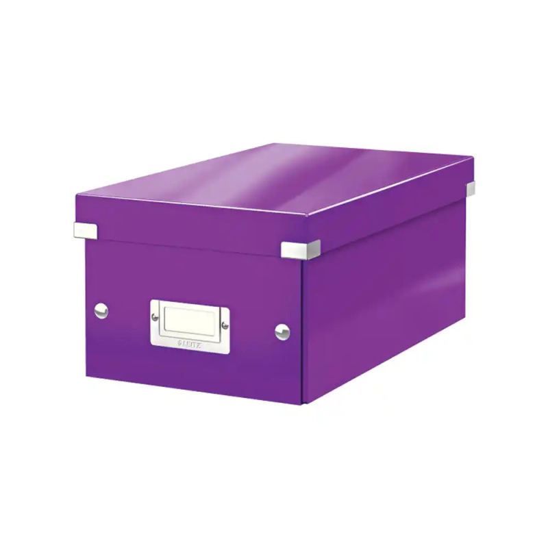 Caja leitz click&store dvd box color violeta 206x147x352 mm