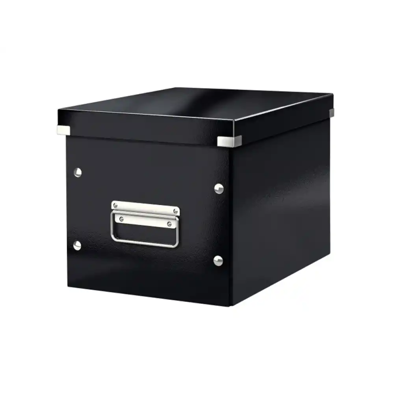 Caja leitz click&store cubica mediana color negro 265x265x250 mm