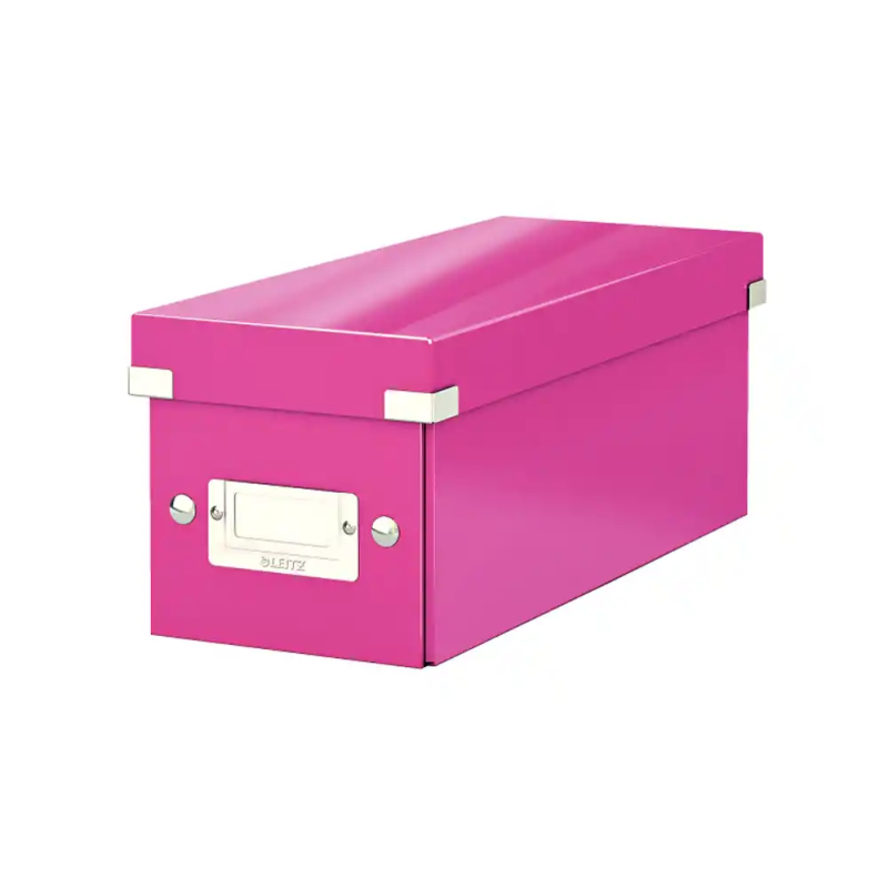 Caja leitz click&store cd box color fucsia 143x147x352 mm