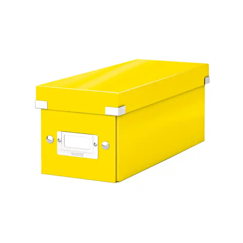 Caja leitz click&store cd box color amarillo 143x147x352 mm