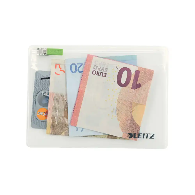 Bolsa zipper leitz tamaño xs 120x90 mm transparente set de 2 unidades