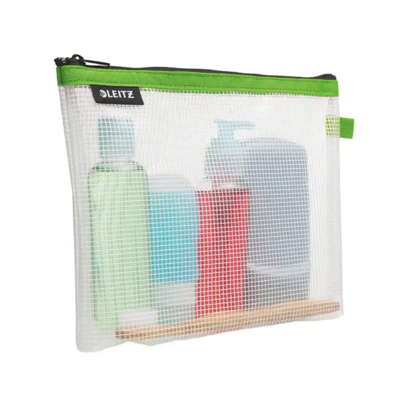 Bolsa multiusos leitz wow resistente al agua con fondo extraible color verde 240x170 mm