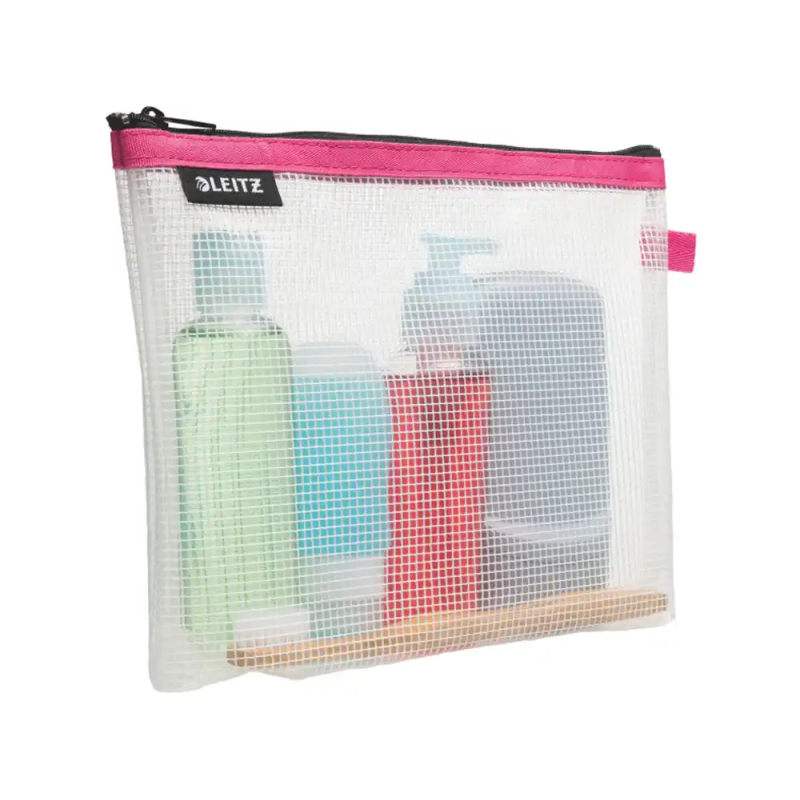 Bolsa multiusos leitz wow resistente al agua con fondo extraible color fucsia 240x170 mm