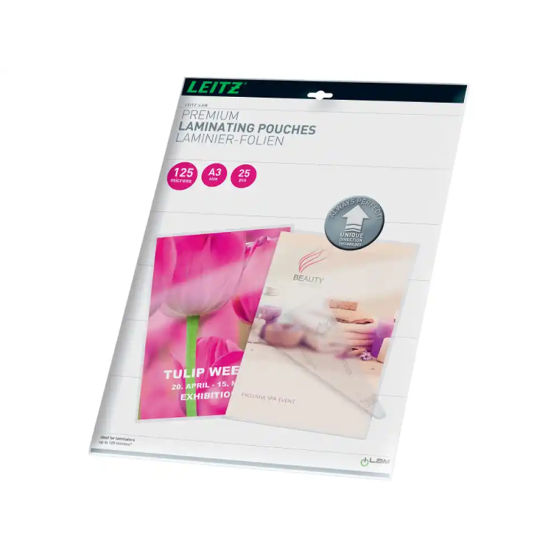 Bolsa de plastificar leitz din a3 125 mc caja de 25 unidades