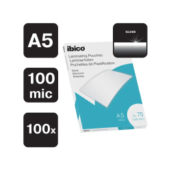 Bolsa de plastificar ibico din a5 2x75 mc caja de 100 unidades