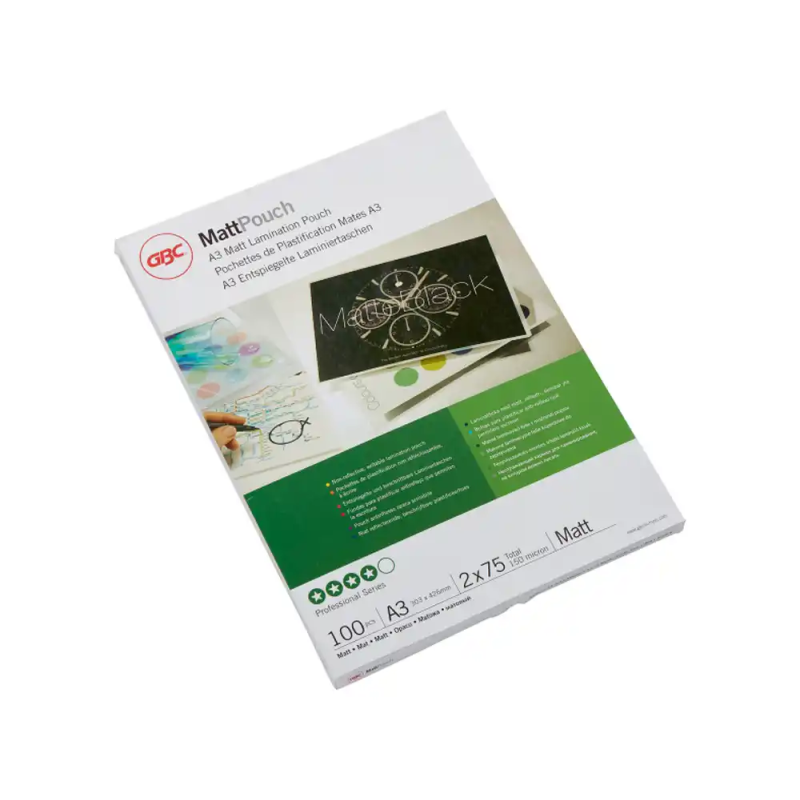 Bolsa de plastificar gbc din a3 2x75 mc mate caja de 100 unidades
