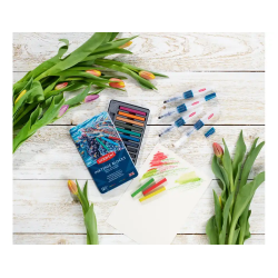 Barra acuarelable derwent inktense caja metalica de 12 unidades colores surtidos