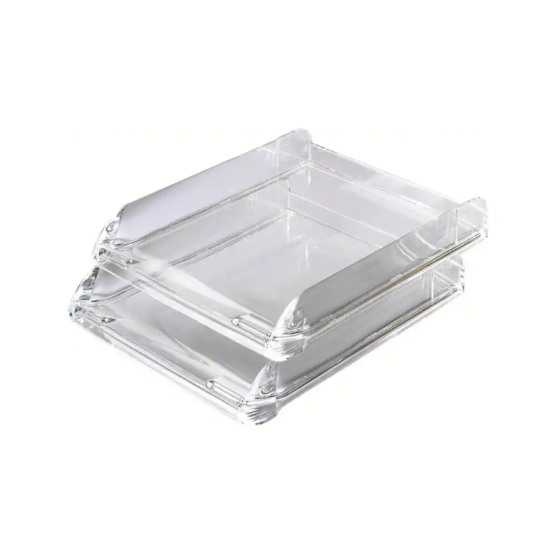 Bandeja sobremesa plastico rexel nimbus cristal transparente 274x66x340 mm