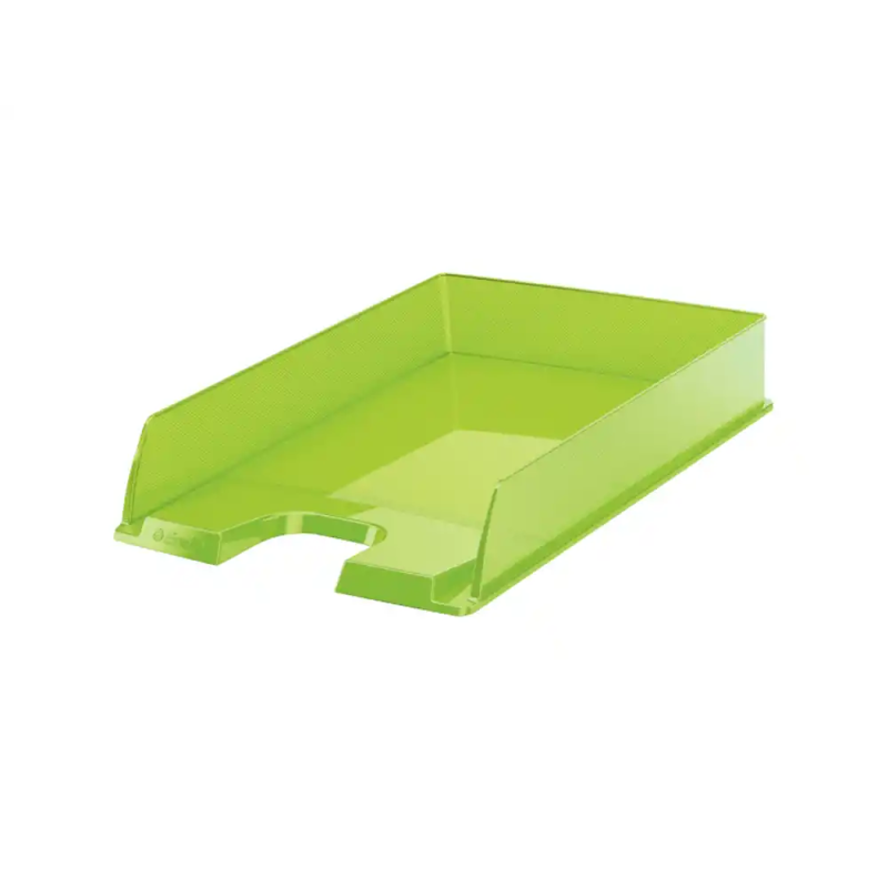 Bandeja sobremesa plastico esselte europost vertical transparente color verde vivida 254x61x350 mm
