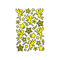 Pegatinas imaginovo luminosas hadas con relieve 190x105 mm en blister
