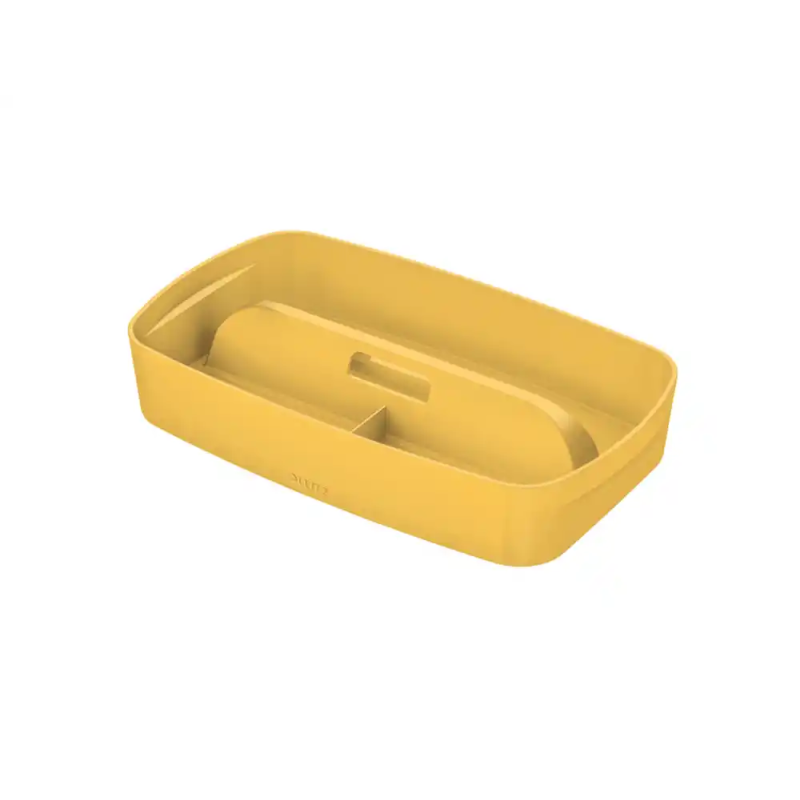 Bandeja organizadora leitz mybox cosy con asa color amarillo 307x56x181 mm