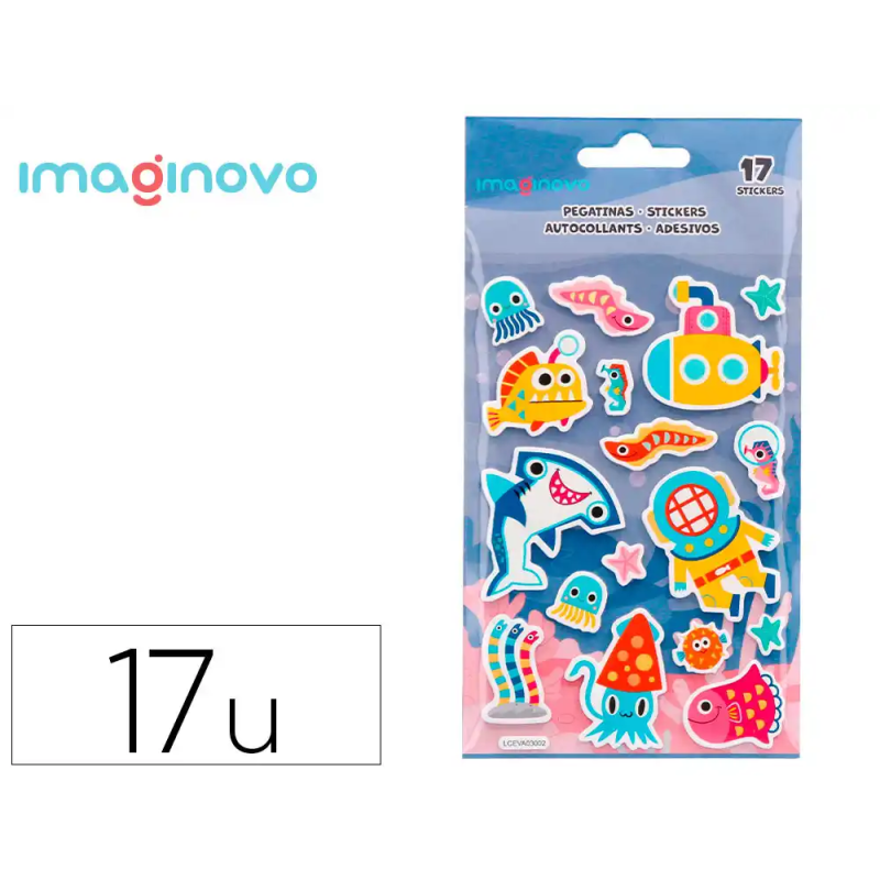 Pegatinas imaginovo luminosas submarino con relieve 190x105 mm en blister