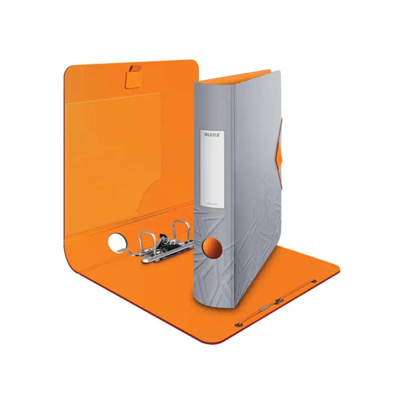 Archivador de palanca leitz active urban chic 180 din a4 polyfoam lomo 65 mm color gris
