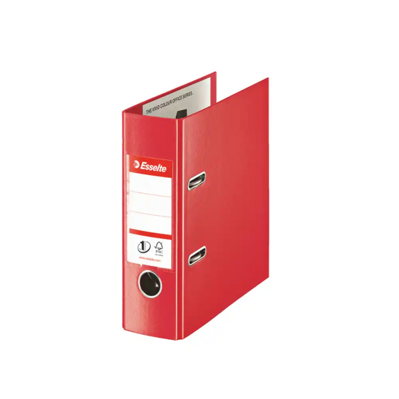 Archivador de palanca esselte n 1 din a5 carton forrado lomo 75 mm color rojo vivida