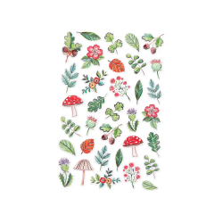 Pegatinas imaginovo flores vintage de papel 190x100 mm en blister