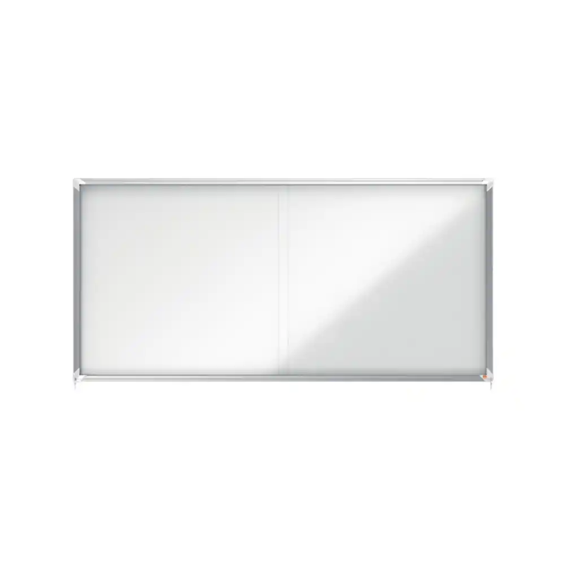 Vitrina de anuncios nobo premium plus magnetica con puerta corredera 27 x din a4 997x2072x54 mm