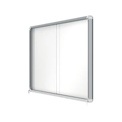 Vitrina de anuncios nobo premium plus magnetica con puerta corredera 27 x din a4 997x2072x54 mm