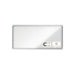 Vitrina de anuncios nobo premium plus magnetica con puerta corredera 27 x din a4 997x2072x54 mm