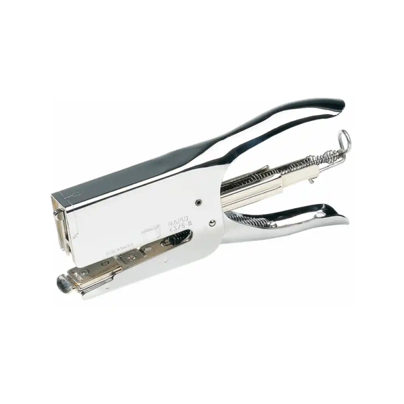 Grapadora rapid de tenaza k1 cromada especial para textil usa grapas 43/6-8