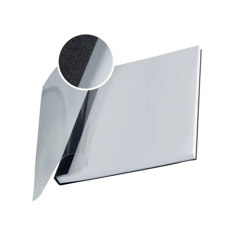 Tapa de encuadernacion leitz channel flexible 74150095 din a4 lomo 14 mm color negro caja 10 unidades