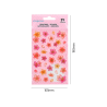 Pegatinas imaginovo flores rosas de papel 190x104 mm en blister