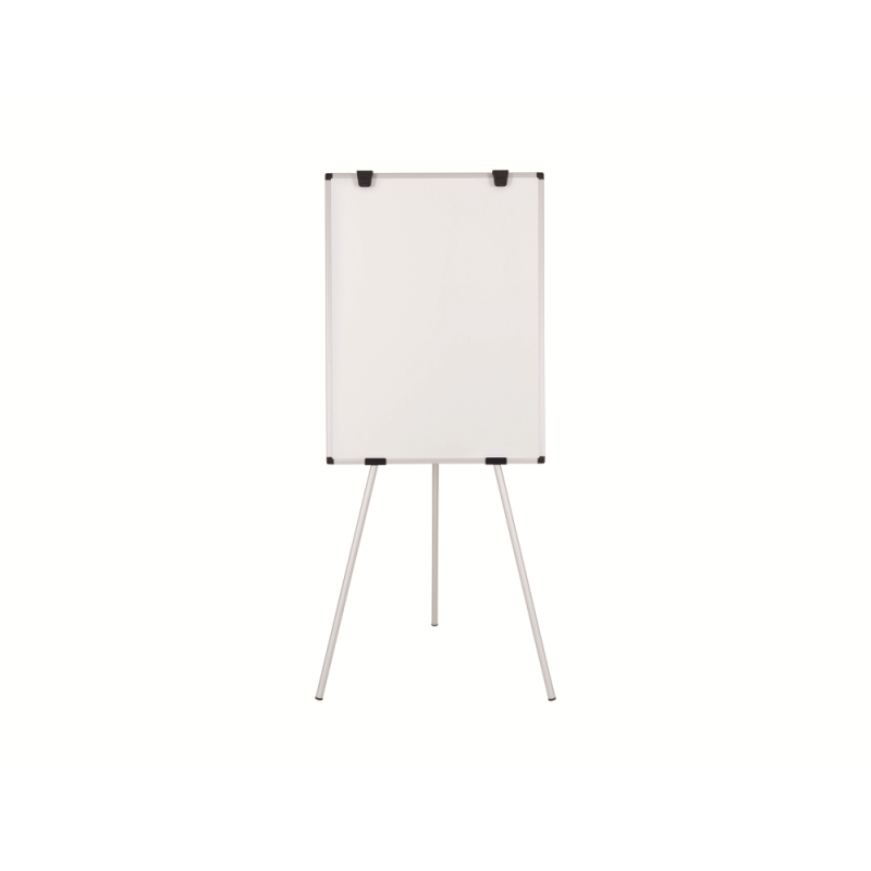 Pizarra blanca bi-office earth kyoto con tripode para convenciones eco melamina lacada marco aluminio 75x105