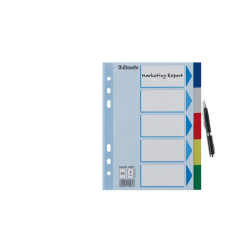 Separador esselte plastico juego de 5 separadores din a5 multitaladro