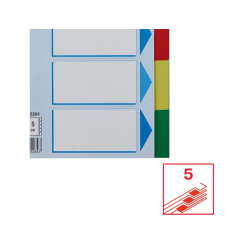 Separador esselte plastico juego de 5 separadores din a5 multitaladro