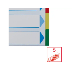 Separador esselte plastico juego de 5 separadores din a4 multitaladro