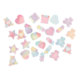 Pegatinas imaginovo notas adhesivas papel forma oso y corazon 110x105 mm en blister