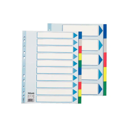 Separador esselte plastico juego de 5 separadores din a4 multitaladro