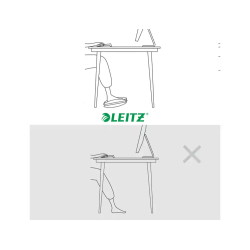 Reposapies leitz ajustable de escritorio ergo color gris 508x135x300 mm