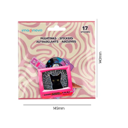 Pegatinas imaginovo retro diseños surtidos para ordenador 145x140 mm en blister