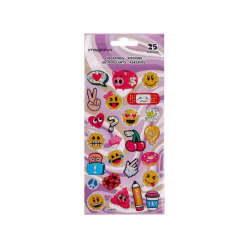 Pegatinas imaginovo diseños surtidos smiley con brillo 214x100 mm en blister