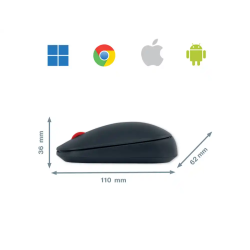 Raton leitz cosy inalambrico dual 4000 dpi usb-a nano 2,4 ghz color gris