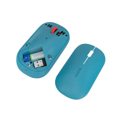 Raton leitz cosy inalambrico dual 4000 dpi usb-a nano 2,4 ghz color azul