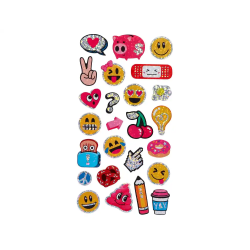 Pegatinas imaginovo diseños surtidos smiley con brillo 214x100 mm en blister