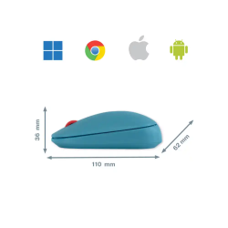 Raton leitz cosy inalambrico dual 4000 dpi usb-a nano 2,4 ghz color azul