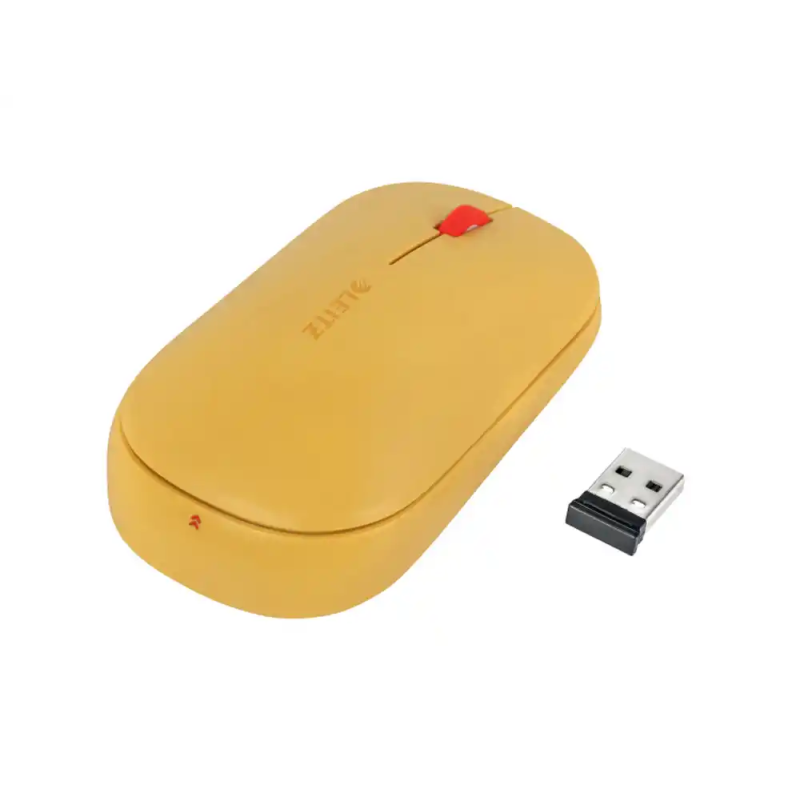 Raton leitz cosy inalambrico dual 4000 dpi usb-a nano 2,4 ghz color amarillo