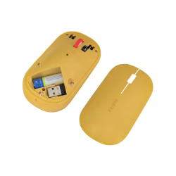 Raton leitz cosy inalambrico dual 4000 dpi usb-a nano 2,4 ghz color amarillo