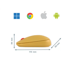 Raton leitz cosy inalambrico dual 4000 dpi usb-a nano 2,4 ghz color amarillo