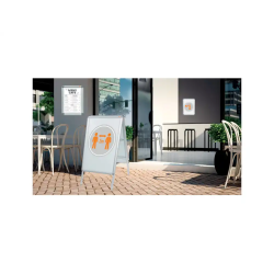 Vitrina de anuncios nobo con marco de aluminio a presion premium plus para exterior din a0 976x40x1390 mm