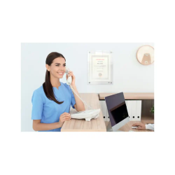 Porta poster nobo acrilico transparente mural din a4 261x24x346 mm