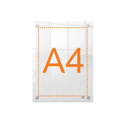Porta poster nobo acrilico transparente mural din a4 261x24x346 mm