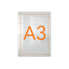 Porta poster nobo acrilico transparente mural din a3 341x24x464 mm
