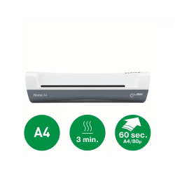 Plastificadora leitz ilam home din a4 2 rodillos hasta 125 mc color blanco/gris