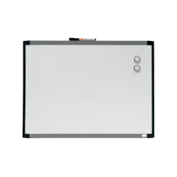 Pizarra blanca nobo magnetica marco dos tonos color 585x430 mm