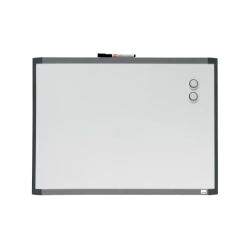 Pizarra blanca nobo magnetica marco dos tonos color 585x430 mm